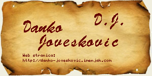 Danko Jovešković vizit kartica